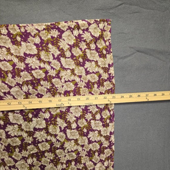 Milkbarn Floral Print Organic Bamboo Muslin Burp Cloth Purple & Cream - Picture 4 of 5